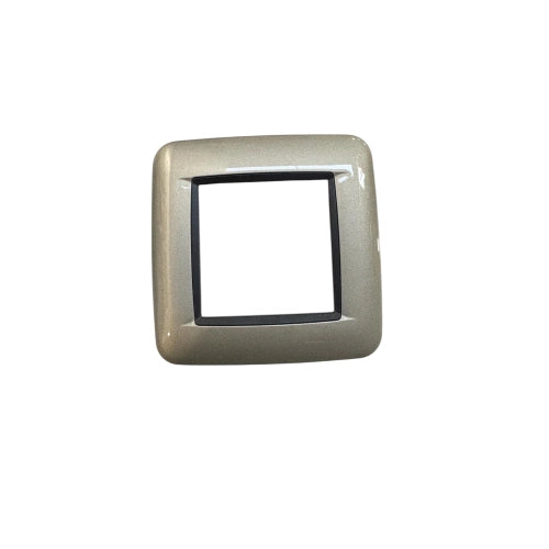 PLACCA ROUND 2M CHAMPAGNE METAL