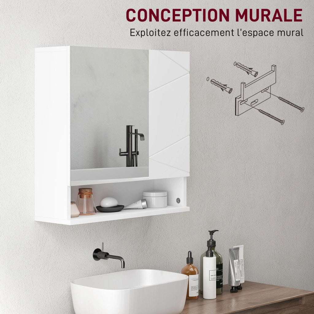 Armadio da bagno con specchio ¨C Minimal ¨C bianco 55x17x55 cm