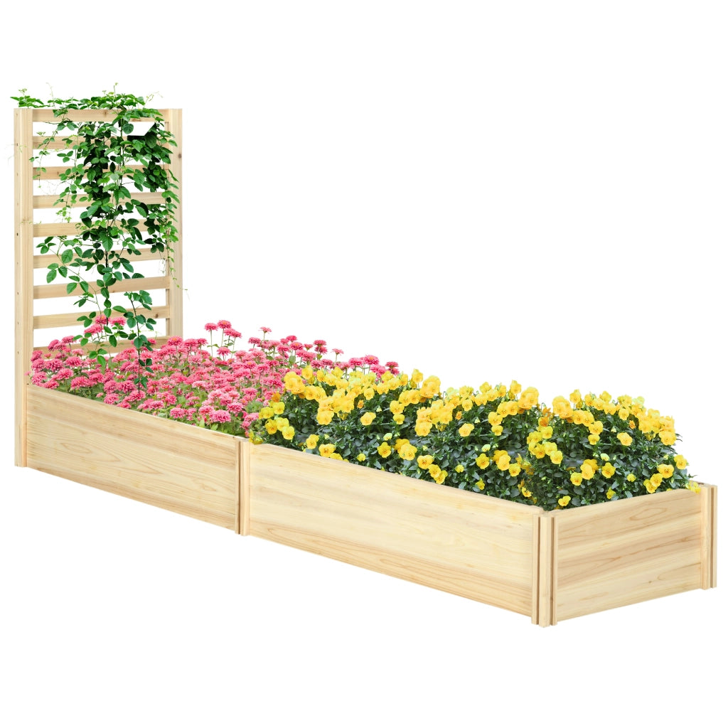 Fioriera con Traliccio per Rampicanti ¨C Xylo ¨C Legno di Abete 230x60x110 cm