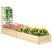 Fioriera con Traliccio per Rampicanti ¨C Xylo ¨C Legno di Abete 230x60x110 cm