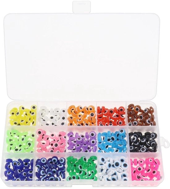 Set di Filigrana 450 Pezzi - 8 mm Filigrana - Occhi di Bue - Filigrana Artigianale - Per Orecchini/Collane/Bracciali - 15 Colori - Accessori di Moda