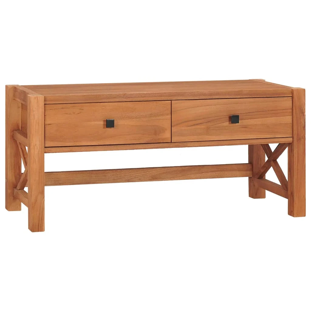 Mobile TV multimediale scaffale TV credenza mobile TV sala da pranzo soggiorno camera da letto 100 x 40 x 45 cm legno di teak marrone 02_0025532