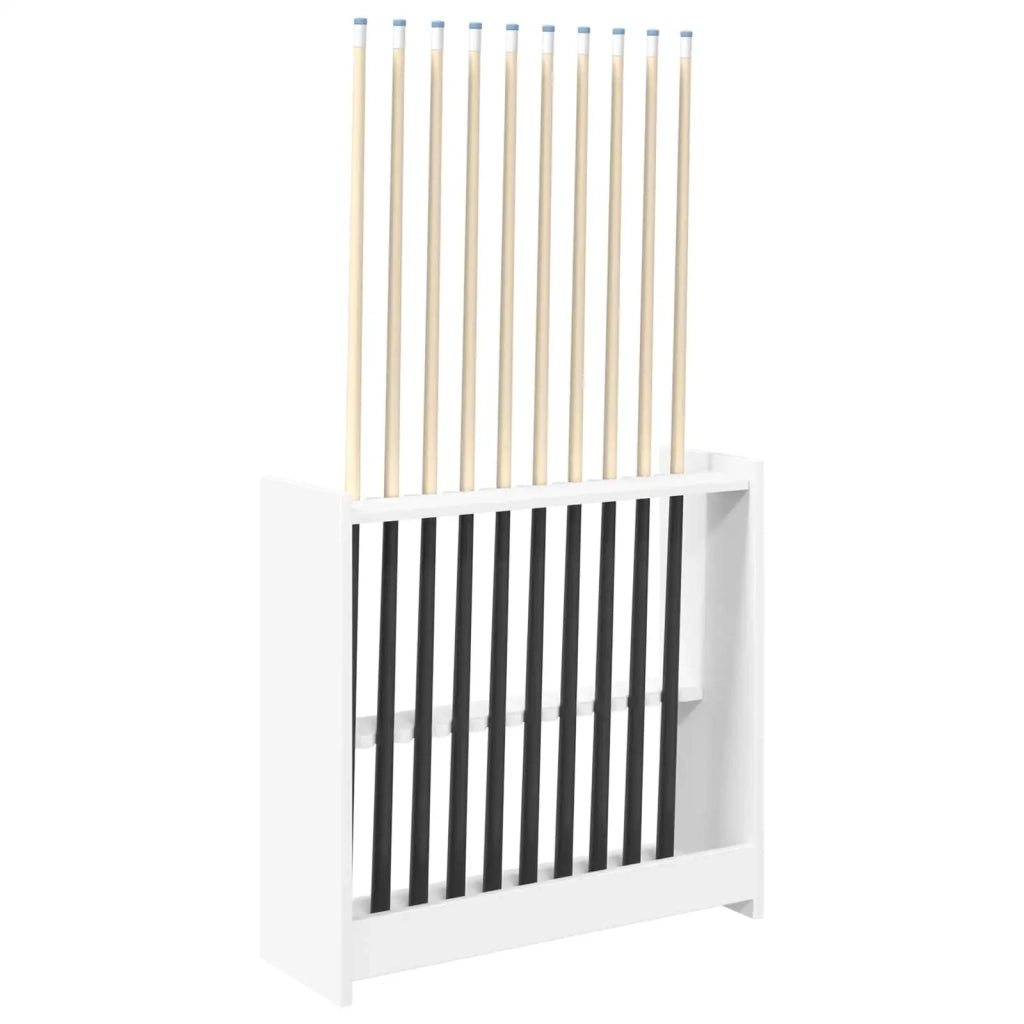 Supporto per stecche da biliardo Legno ingegnerizzato Bianco 8006764