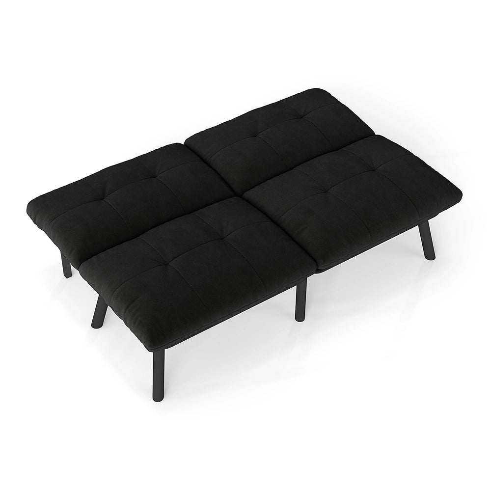 Divano letto - Xylo - 2 posti pieghevole nero futon poco ingombrante