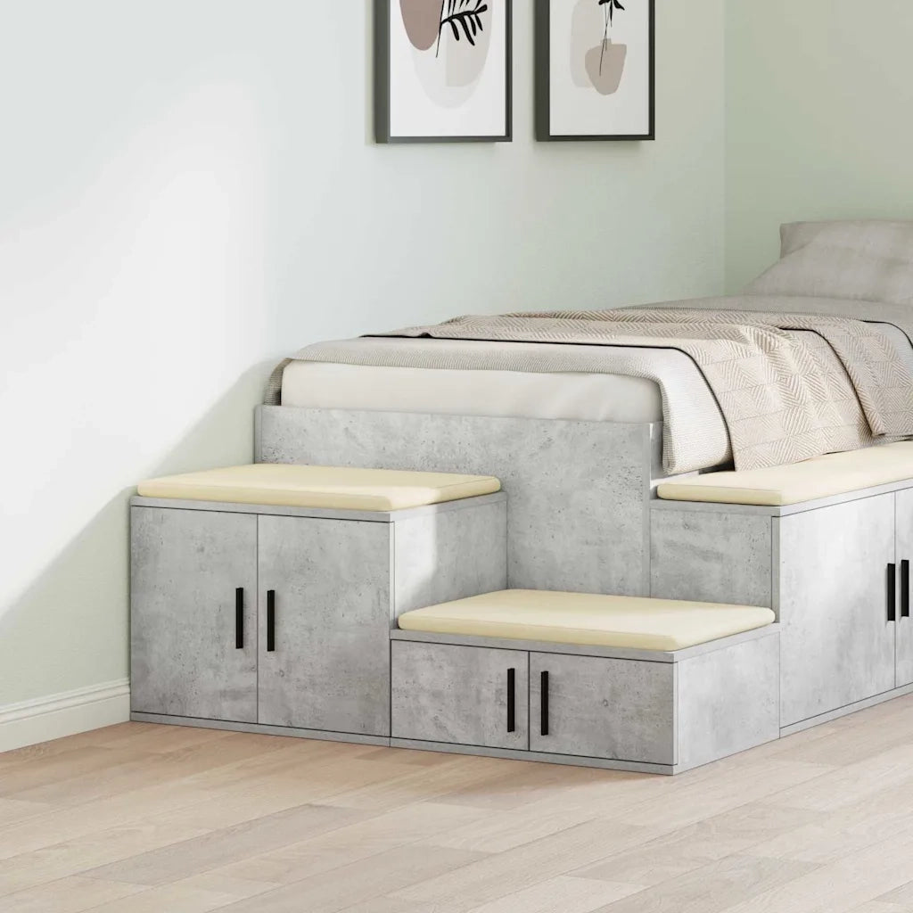 Armadio 2 pz Grigio cemento 127 x 41 x 40 cm Legno multistrato CFW3784815