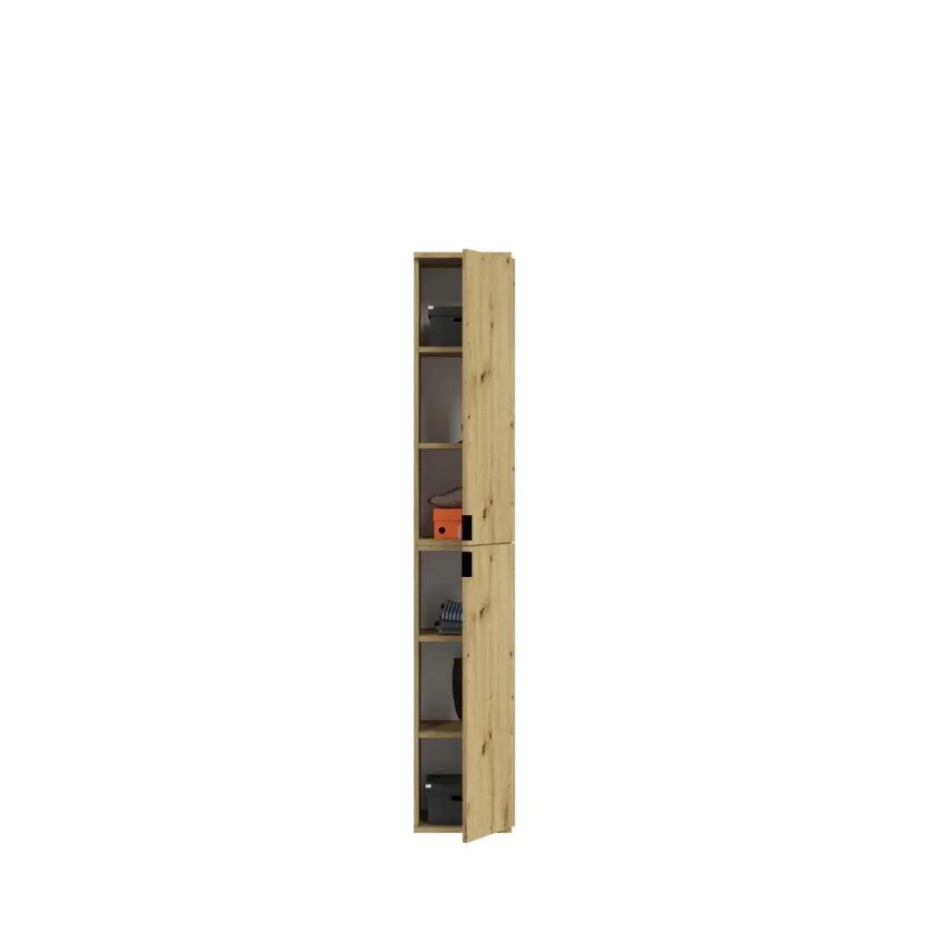 Armadio BODITE – 4 porte con specchi – Rovere chiaro