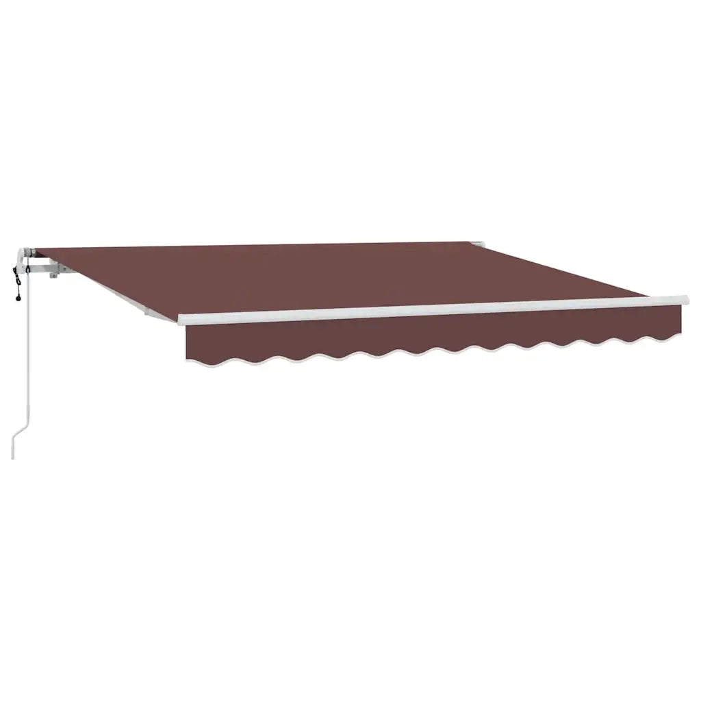 Tenda Retrattile Marrone 350 x 200 cm Tessuto 3329677