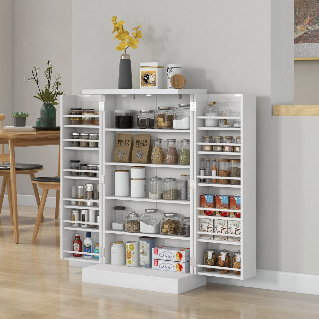 Armadio Cucina con Ripiani e Ante ¨C Minimal ¨C 60x30x104 cm Bianco