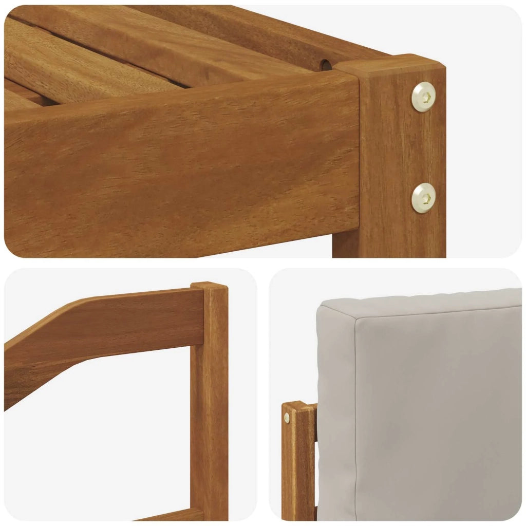 Set di divani da esterno 7 pcs Grigio Naturale e Chiaro 3366724