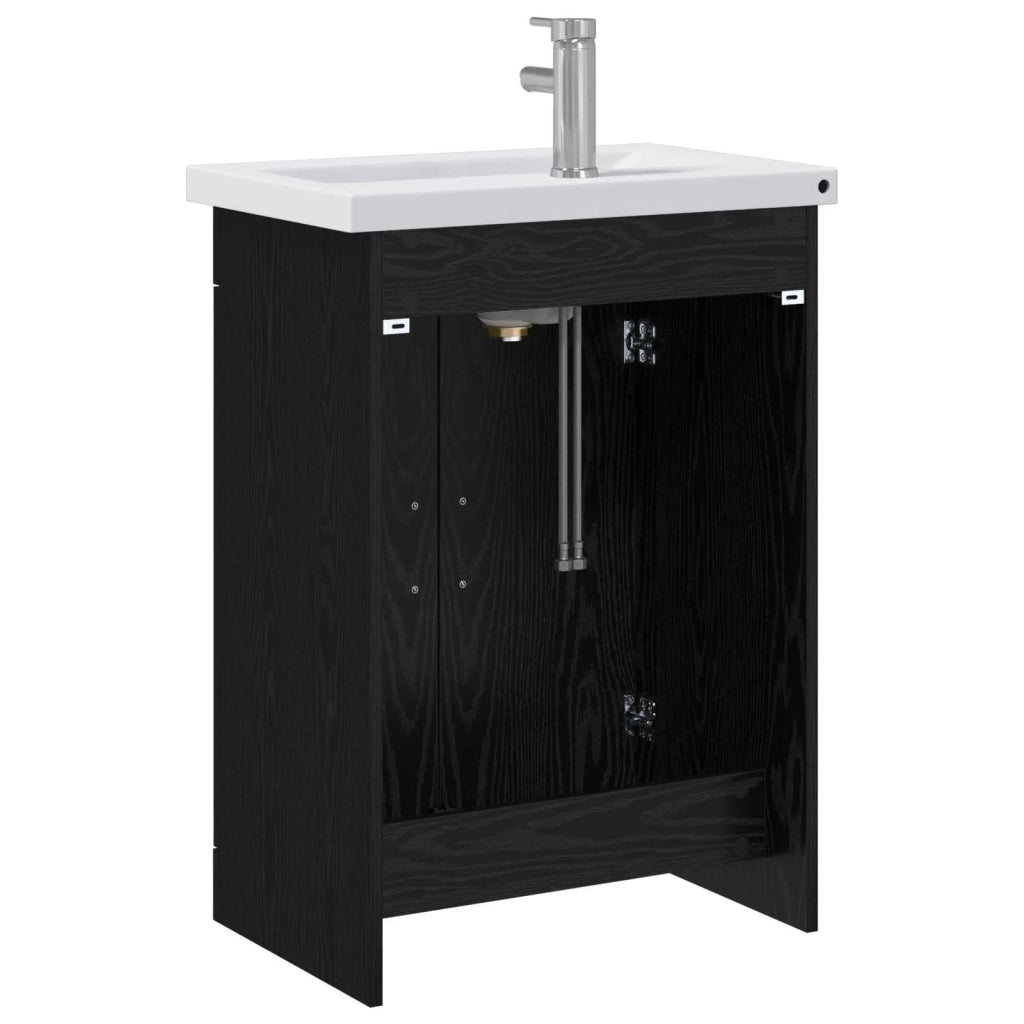 Set di mobili per il bagno Rovere Nero 61 x 40 x 84,5 cm 3404351