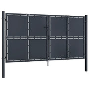 Cancello da Giardino in Acciaio 300x200 cm Antracite 144528