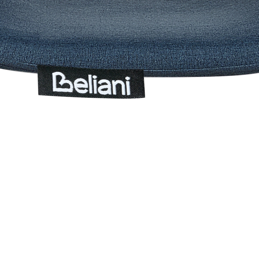 Set di 2 sedie da pranzo Sedute in poliestere blu scuro Gambe in metallo per sala da pranzo cucina