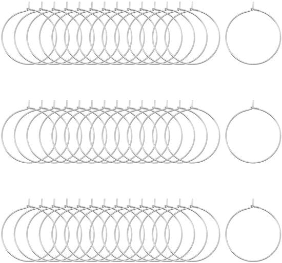 Vetrini per identificazione dei bicchieri 200 pezzi - Marcature per bevande - Identificazione del vetro - Decorazione - Sostenibile - Acciaio inossidabile
