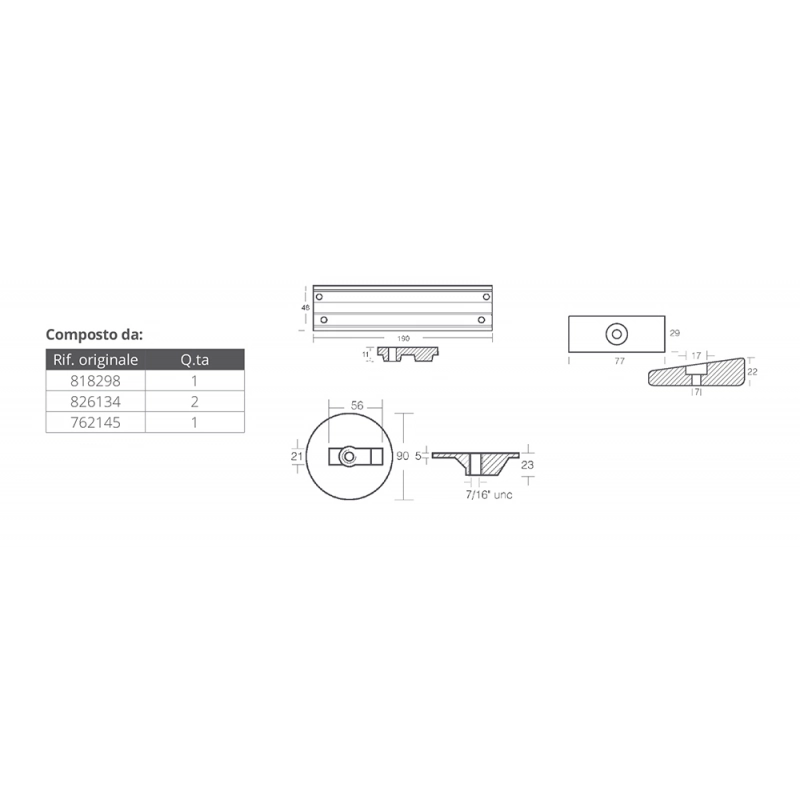 KIT ALLUM. MERCURY VERADO 4/OPTIMAX