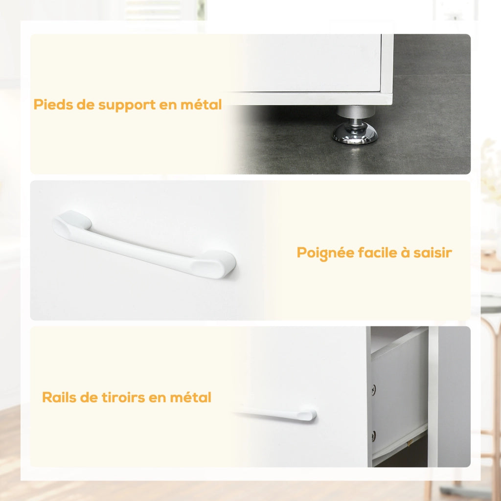 Mobile da cucina con 3 ante e 3 cassetti ¨C Xylo ¨C bianco 60x40x160 cm