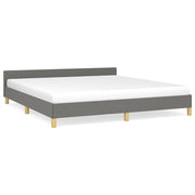 Letto matrimoniale | Letto per adulti | Giroletto senza Materasso Grigio Scuro 180x200 cm Tessuto