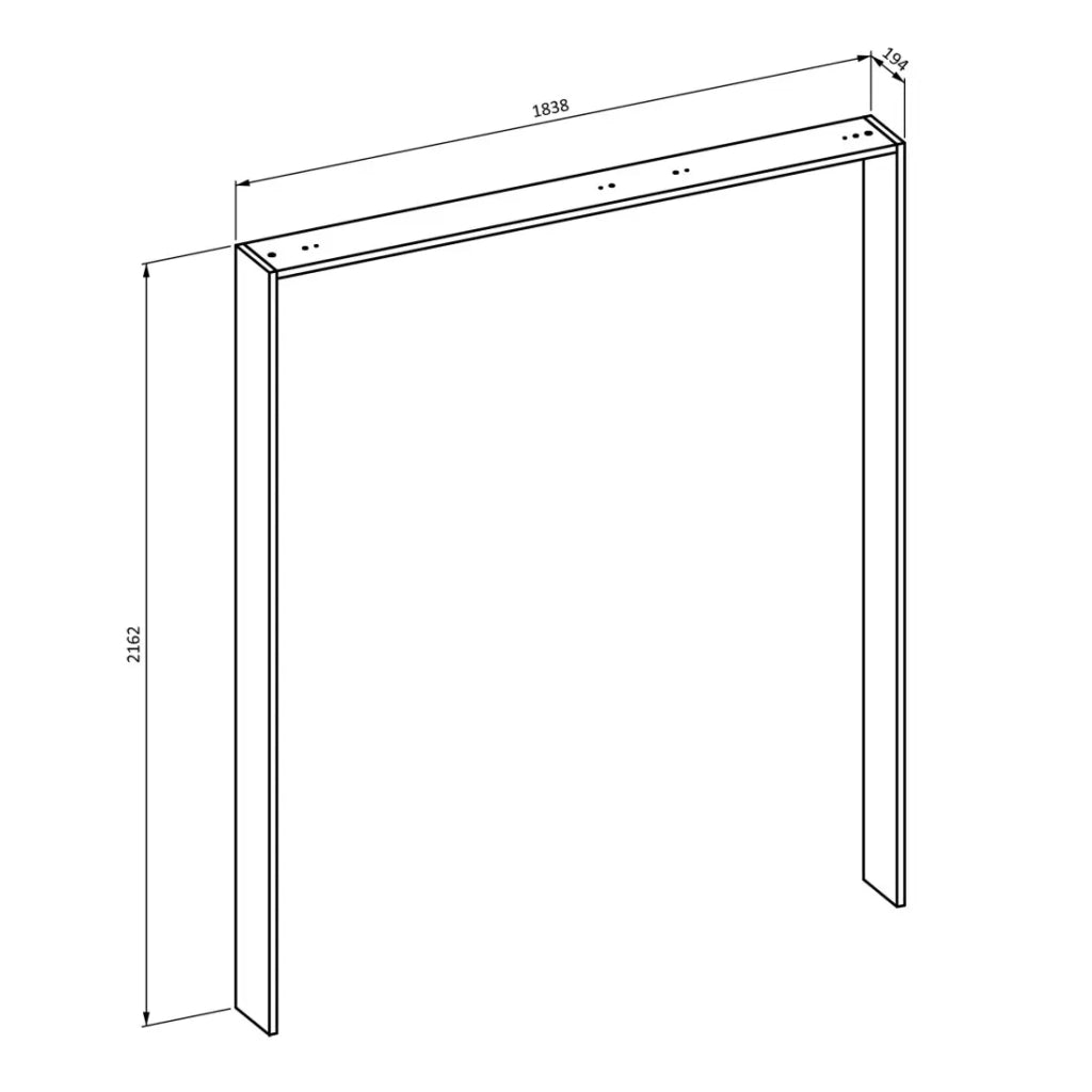 Contorno di rifinitura design VERTIGO – Per armadio 3 porte – Rovere selvatico – Elemento decorativo