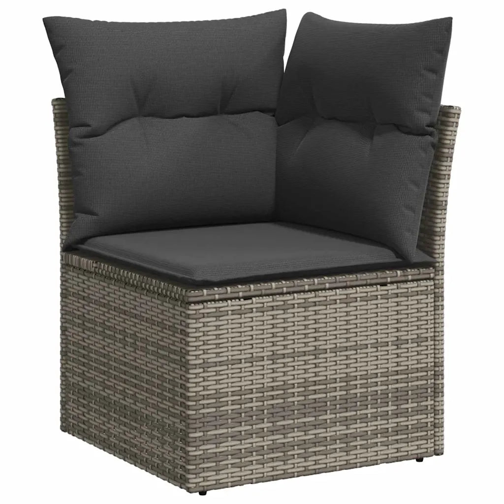 Set Divano da Giardino con cuscino con cuscino 8 pcs Grigio