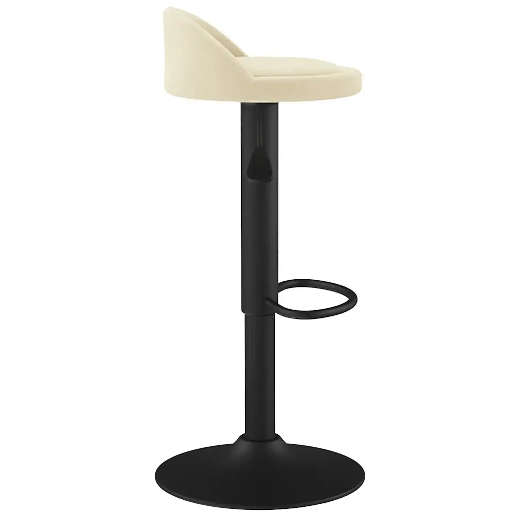 Sgabello da Bar Crema in Velluto 333589