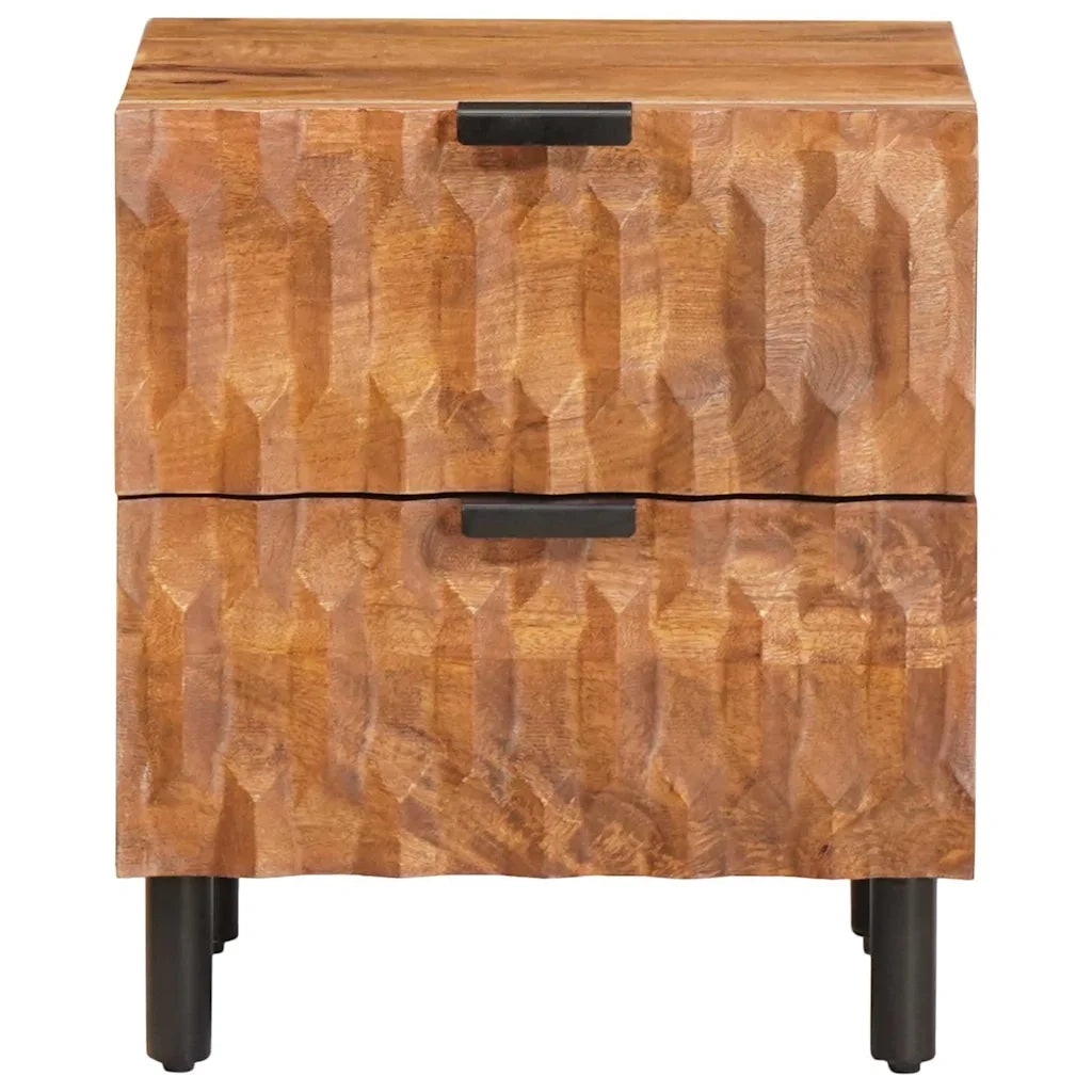 Set di 2 Comodini | Armadio da Notte | Mobiletto da notte con cassetto Marrone 40 x 33 x 46 cm
