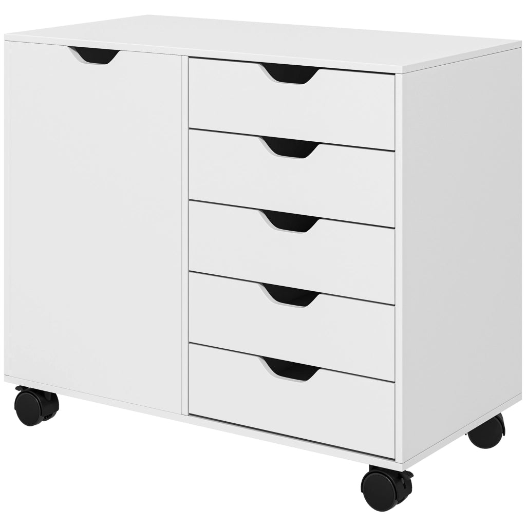 Cassettiera Laterale con Ripiano Regolabile ¨C zephmum ¨C Bianco 60x40x80