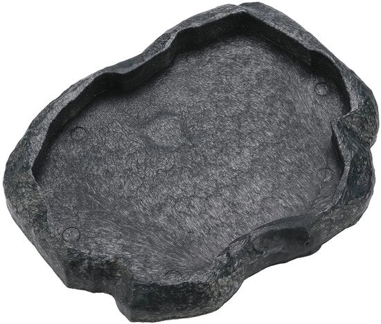 Scatola per alimenti e acqua per animali da terrario - terrario - pietra per rettili - vasca per acqua per tartarughe - design in pietra imitativa - facile da pulire - ciotola per alimenti per rettili