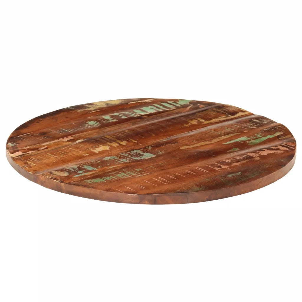 Piano per Tavolo Ã˜ 80x1,5 cm Rotondo Legno Massello di Recuperocod mxl 116461