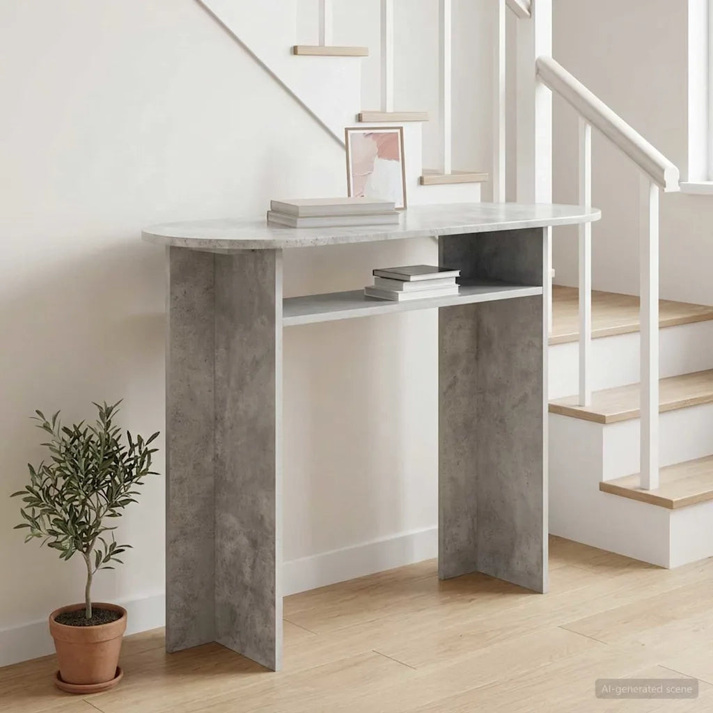 Tavolo consolle Grigio Cemento 100 x 39,5 x 75 cm 8001161