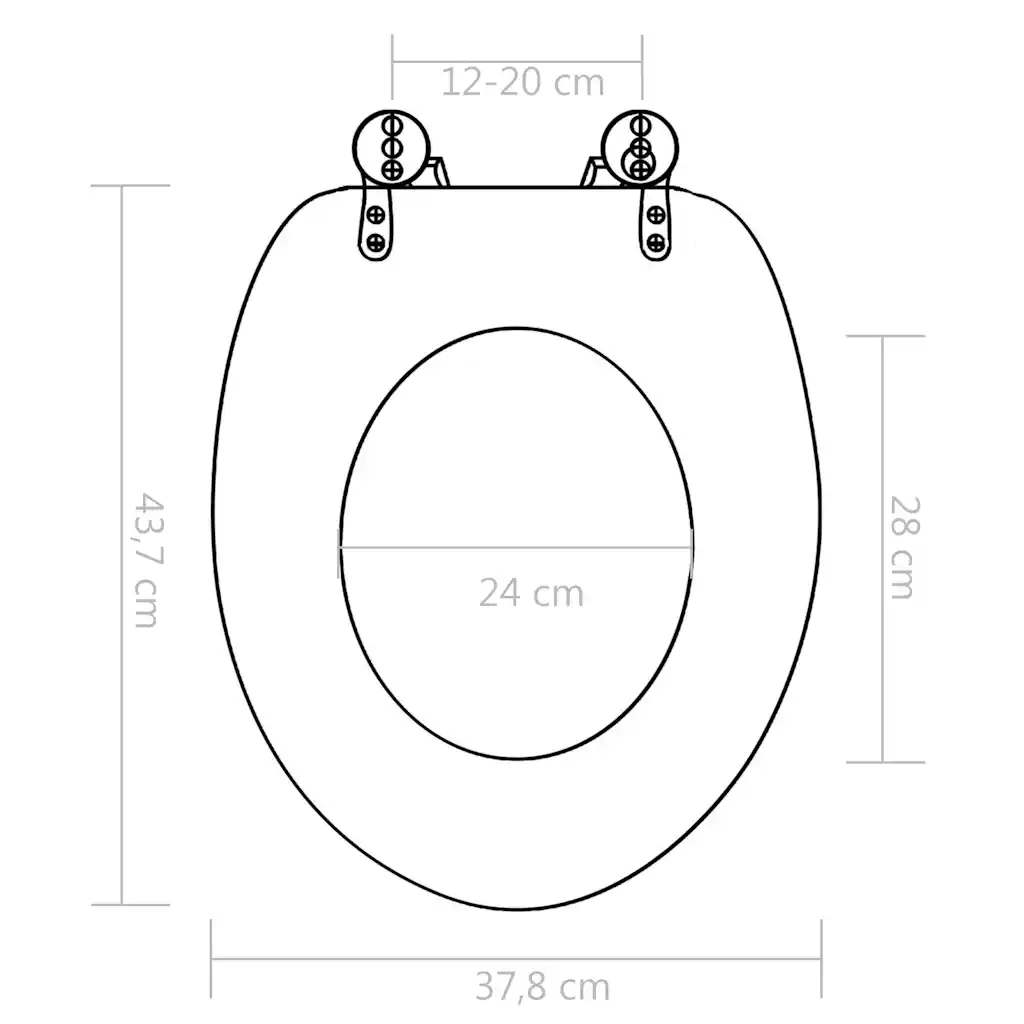 Tavolette WC con Coperchi 2 pz in MDF Design BambÃ¹ cod mxl 40403