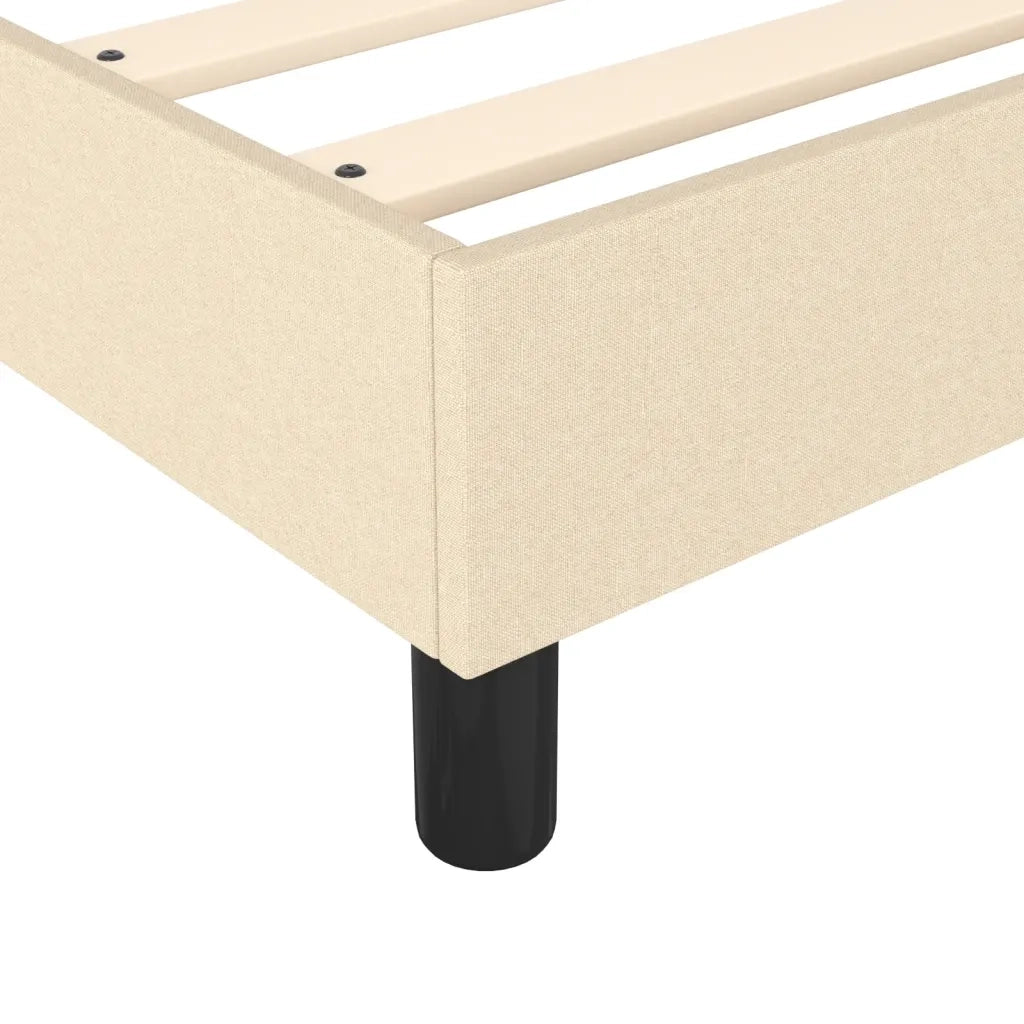Struttura Letto a Rete a Molle Crema 200x200 cm in Tessuto