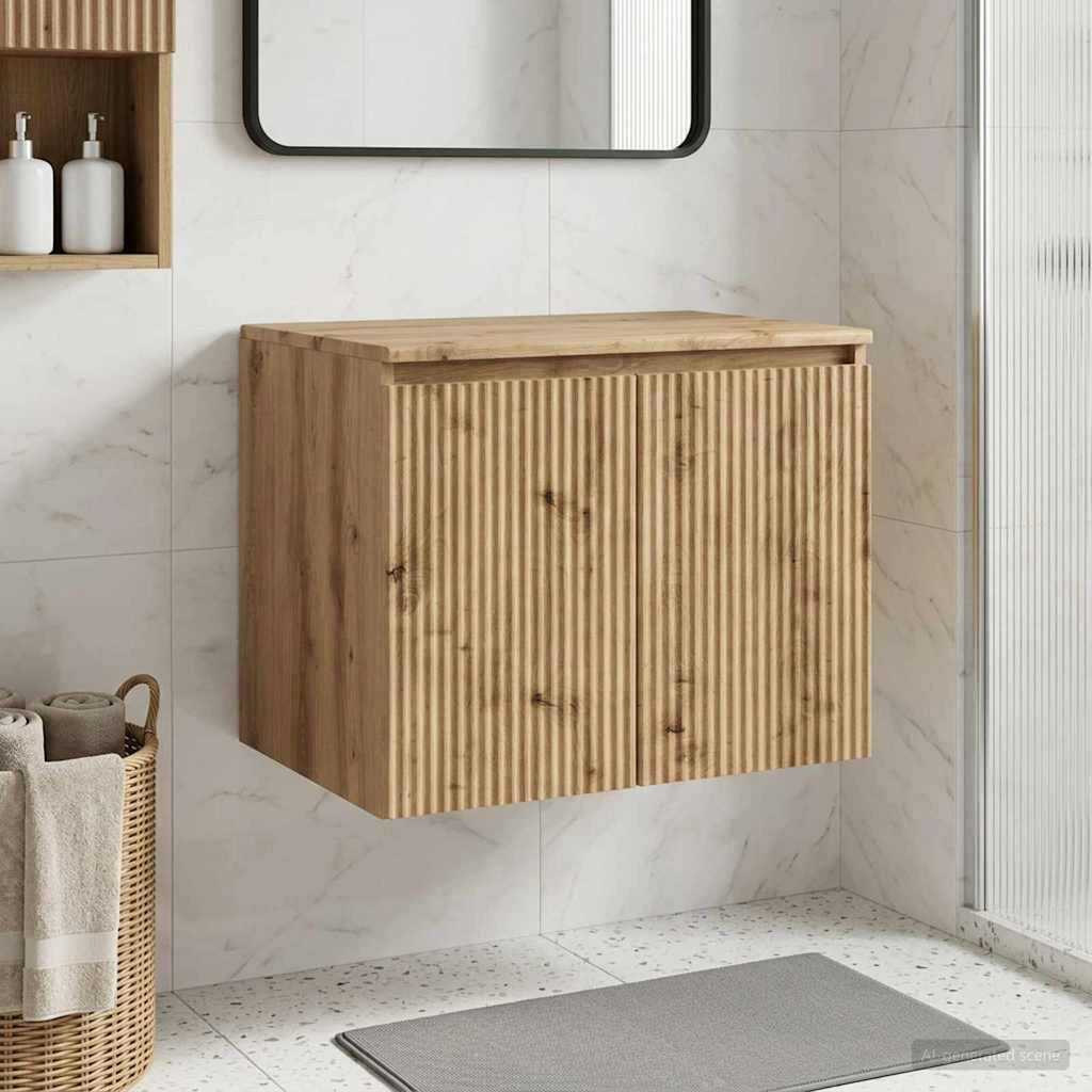 Mobiletto da Bagno a Muro Rovere Artigianale 890481