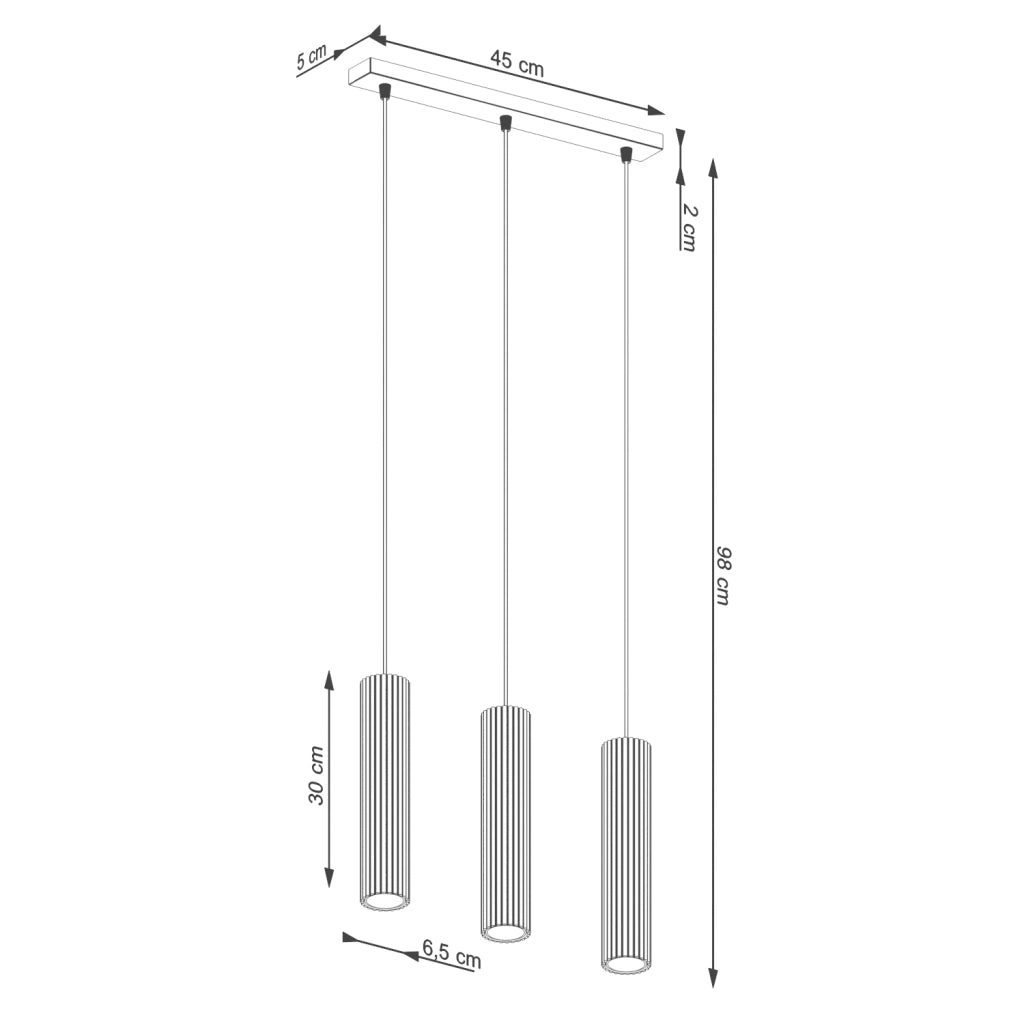 Lampada a sospensione KARBON 3L taupe