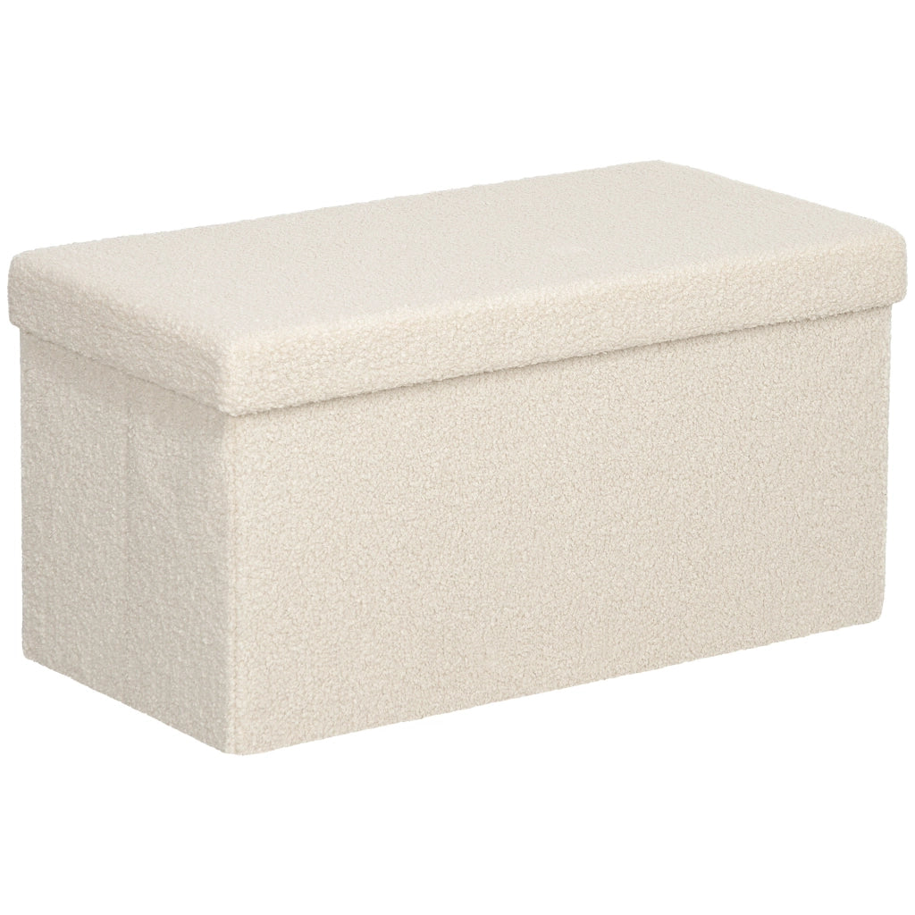 Pouf con contenitore e coperchio ¨C zephmum ¨C crema