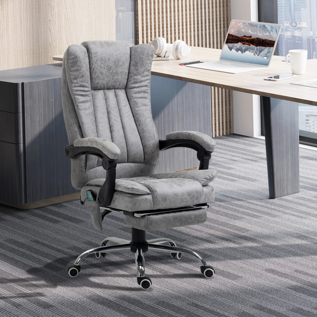 Poltrona massaggiante per ufficio ¨C Minimal ¨C grigio con rivestimento sintetico