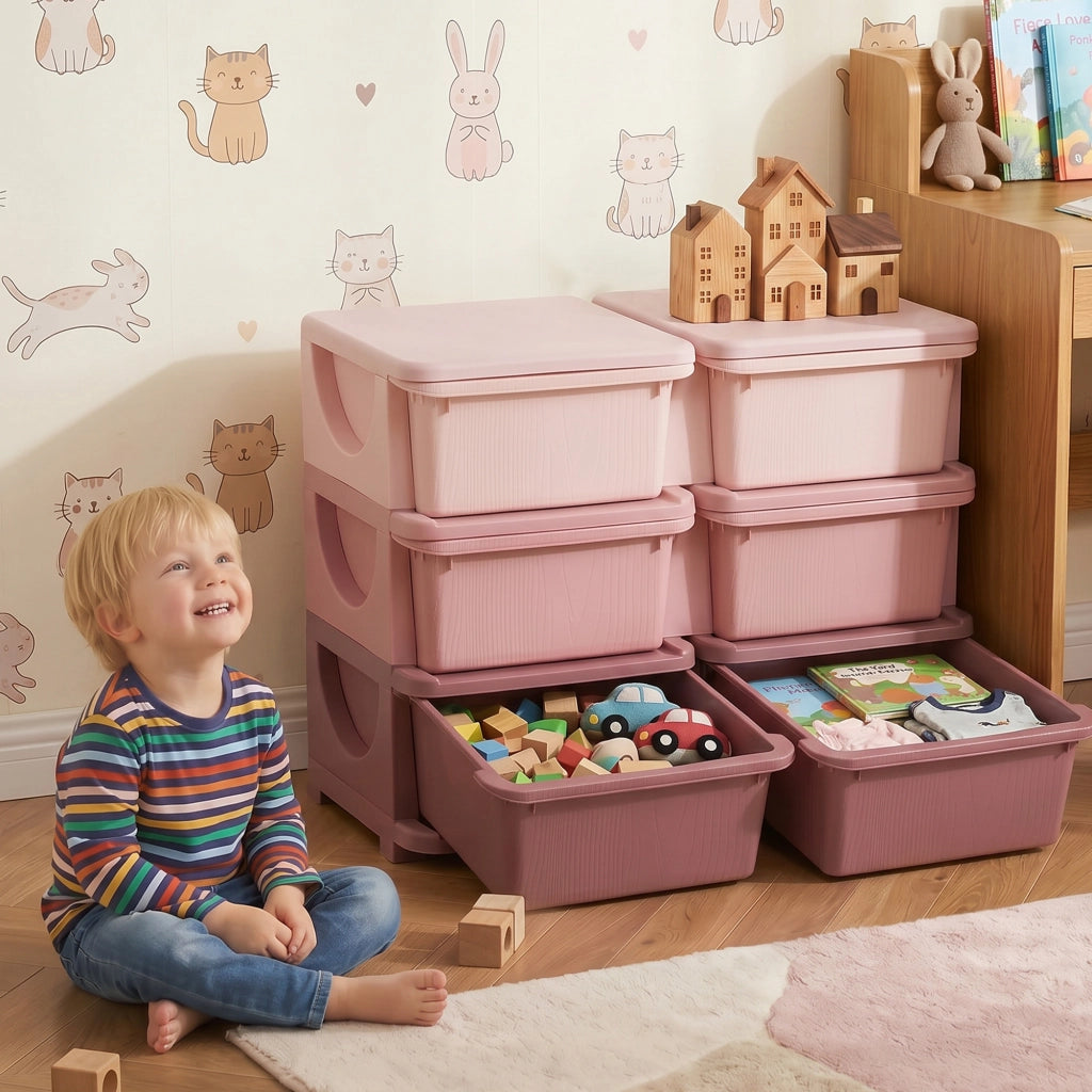Cassettiera Bambini 3 Cassetti ¨C Xylo ¨C Rosa