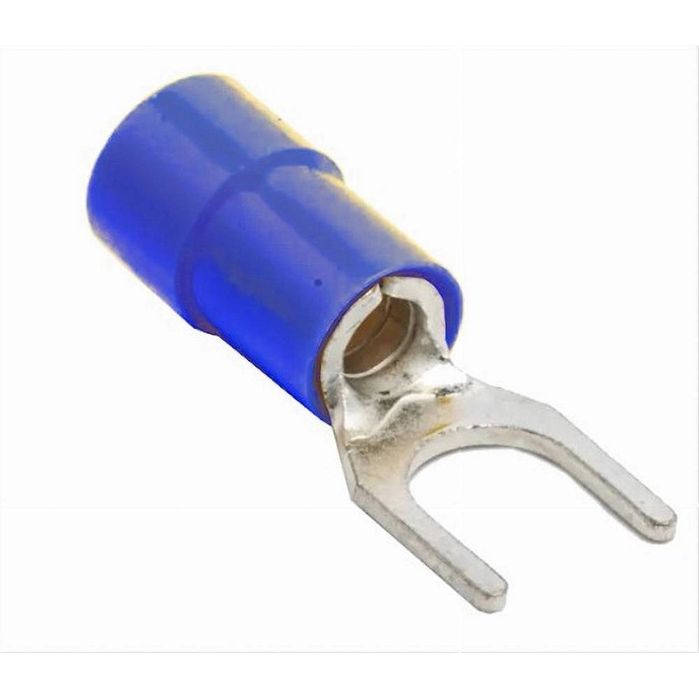 Trade Shop - Set 100pz Capicorda A Forcella A Crimpare Per Cavi 2.5 - 4mm² Isolato M4 Sv3.5-4 - Blu