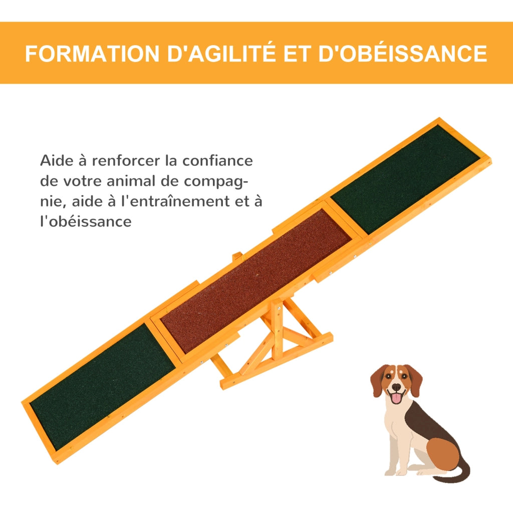 Bascula per Cani Agility ¨C Xylo ¨C Legno Pre-Oliato Feltro Bitumato Antiscivolo