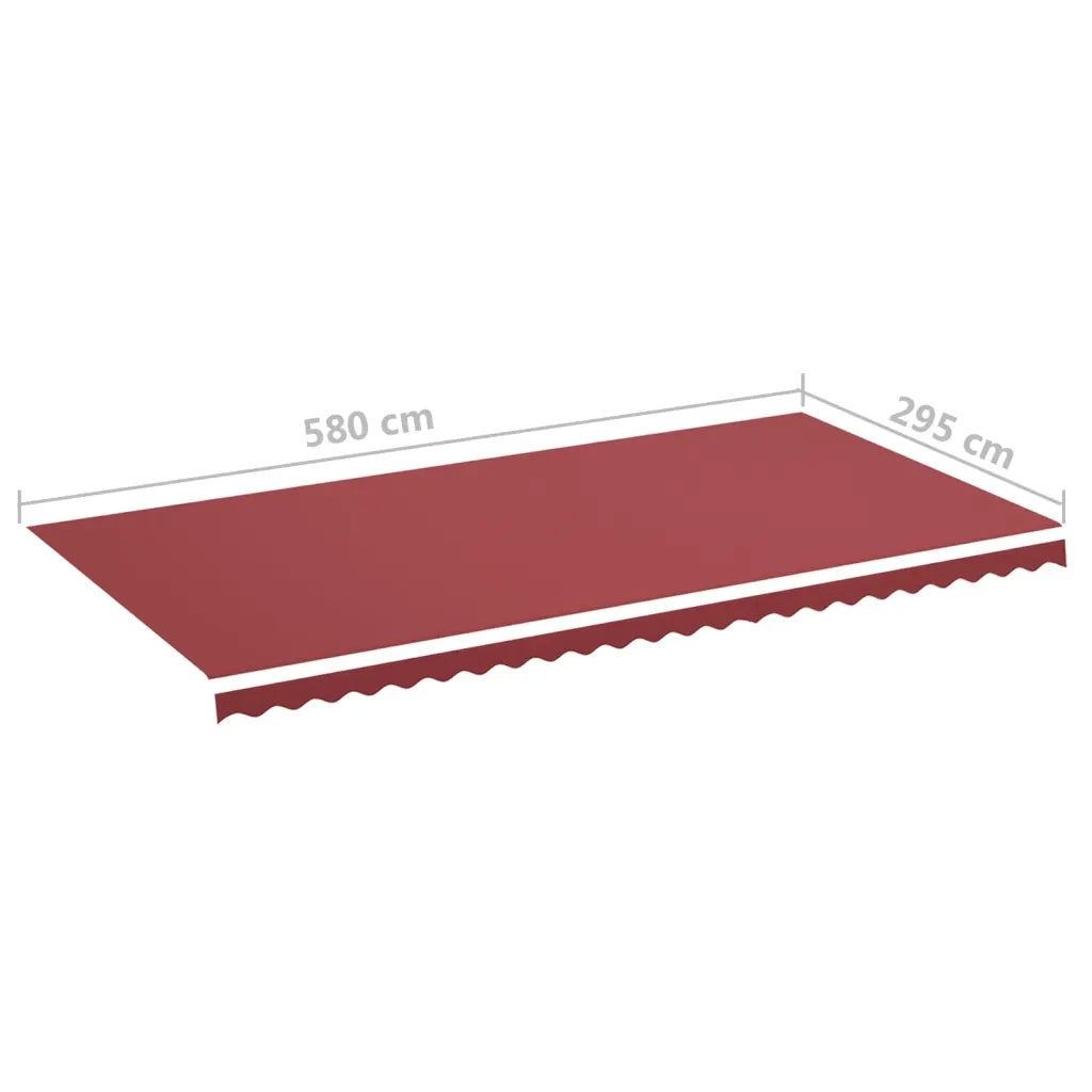 Tessuto di Ricambio per Tenda da Sole Rosso Borgogna 6x3 m 311973