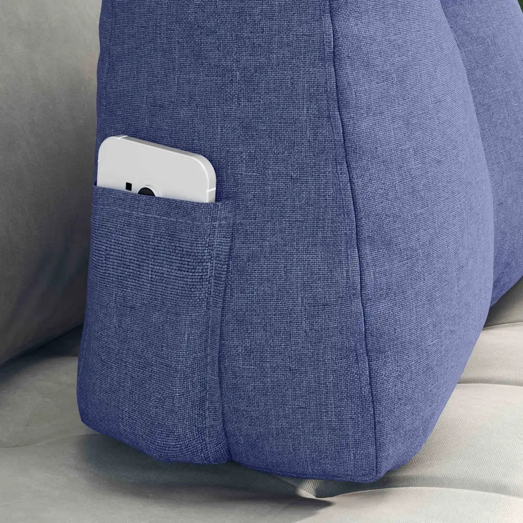 Cuscino per Schiena Blu jeans 60 x 24 x 50 cm Tessuto 42014397
