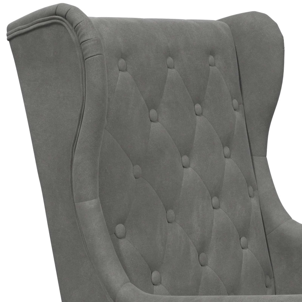 Poltrona | Sedia Relax Grigio Scuro Velluto