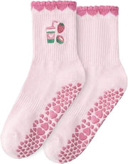 Sokke per Pilates per donne, sokke per yoga, sokke per barre antiscivolo per donne, sokke per sport con buon grip per allenamenti