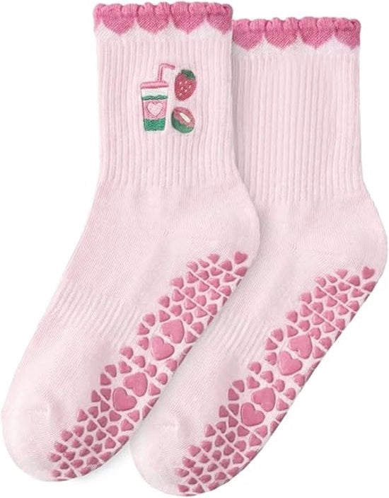 Sokke per Pilates per donne, sokke per yoga, sokke per barre antiscivolo per donne, sokke per sport con buon grip per allenamenti