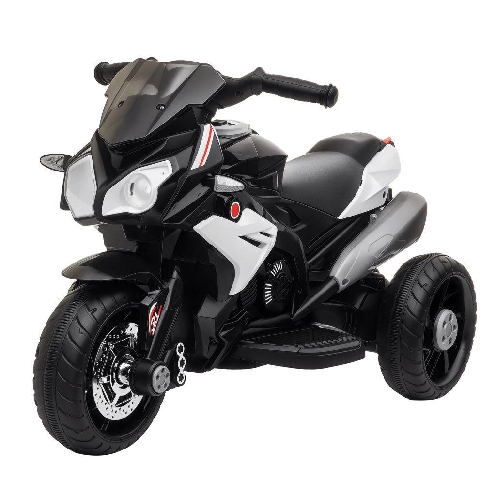 Moto elettrica bambini 3 ruote 6V ¨C zephmum ¨C nero e bianco