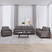 Set di Divani 3 pz con Cuscini Grigio in Similpelle 3201400