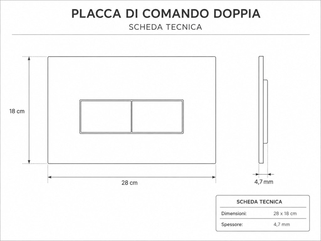 PLACCA PER CASSETTA INCASSO PUCCI ECO LINEA 2024- Bianco opaco- PUCCI- pezzi 1