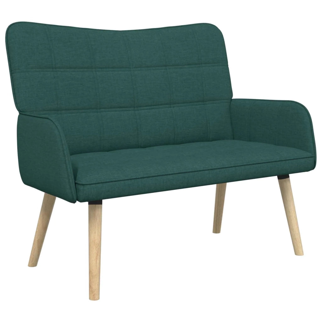 Sofa a Due Posti Verde Scuro 115 x 61 x 87 cm Tessuto 42028896