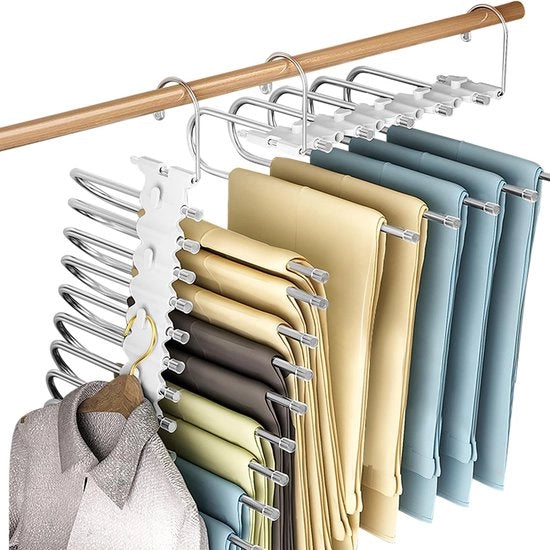 Hanger da parete spaziale 2 pezzi, 9 in 1 Acciaio inossidabile