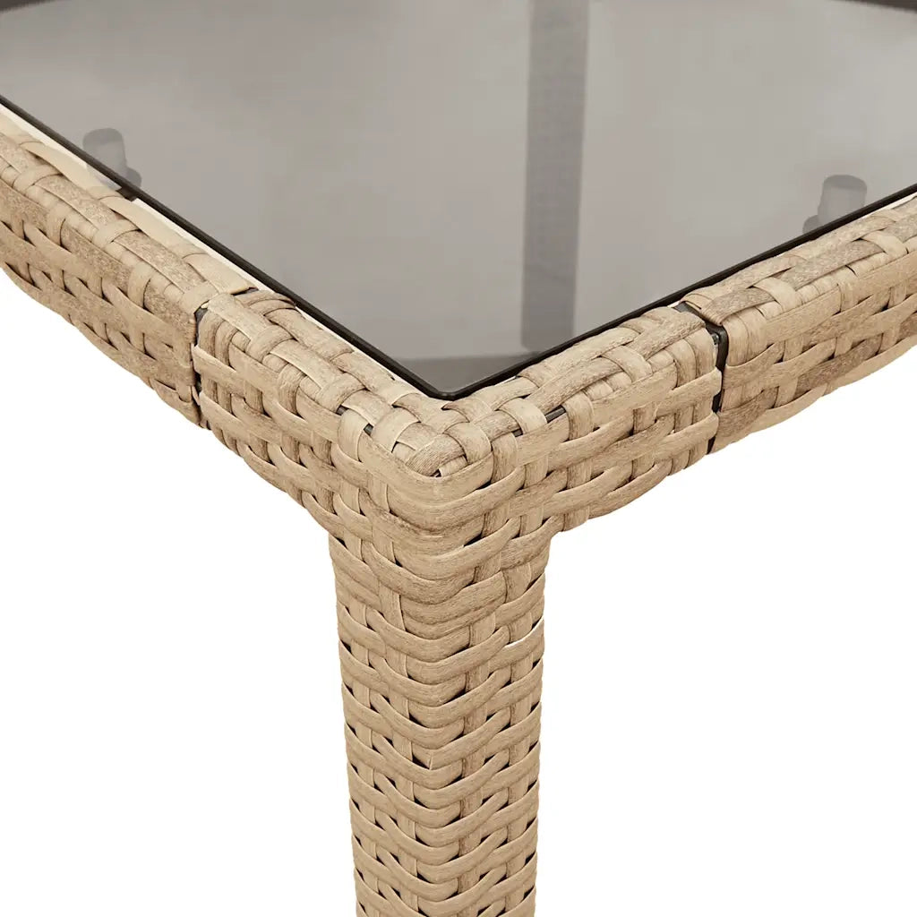 Set da Pranzo da Giardino 5 pz con Cuscini Polyrattan e Vetro 3278658
