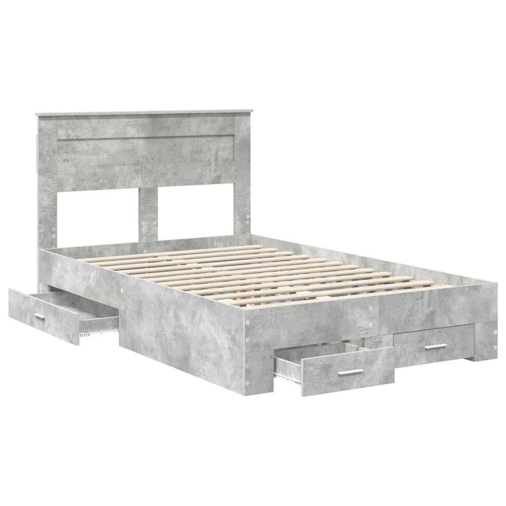 Struttura del letto con testiera Grigio cemento 120 x 190 cm 3410006