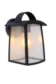 Applique esterna Lutec Kelsey nera E27 IP44 alluminio